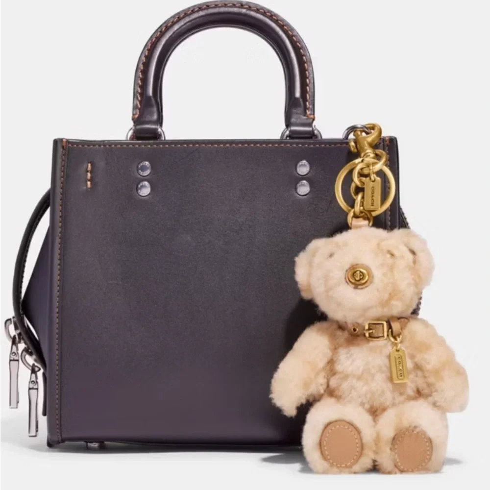 Coach BEAR BAG CHARM IN SIGNATURE SHEARLING